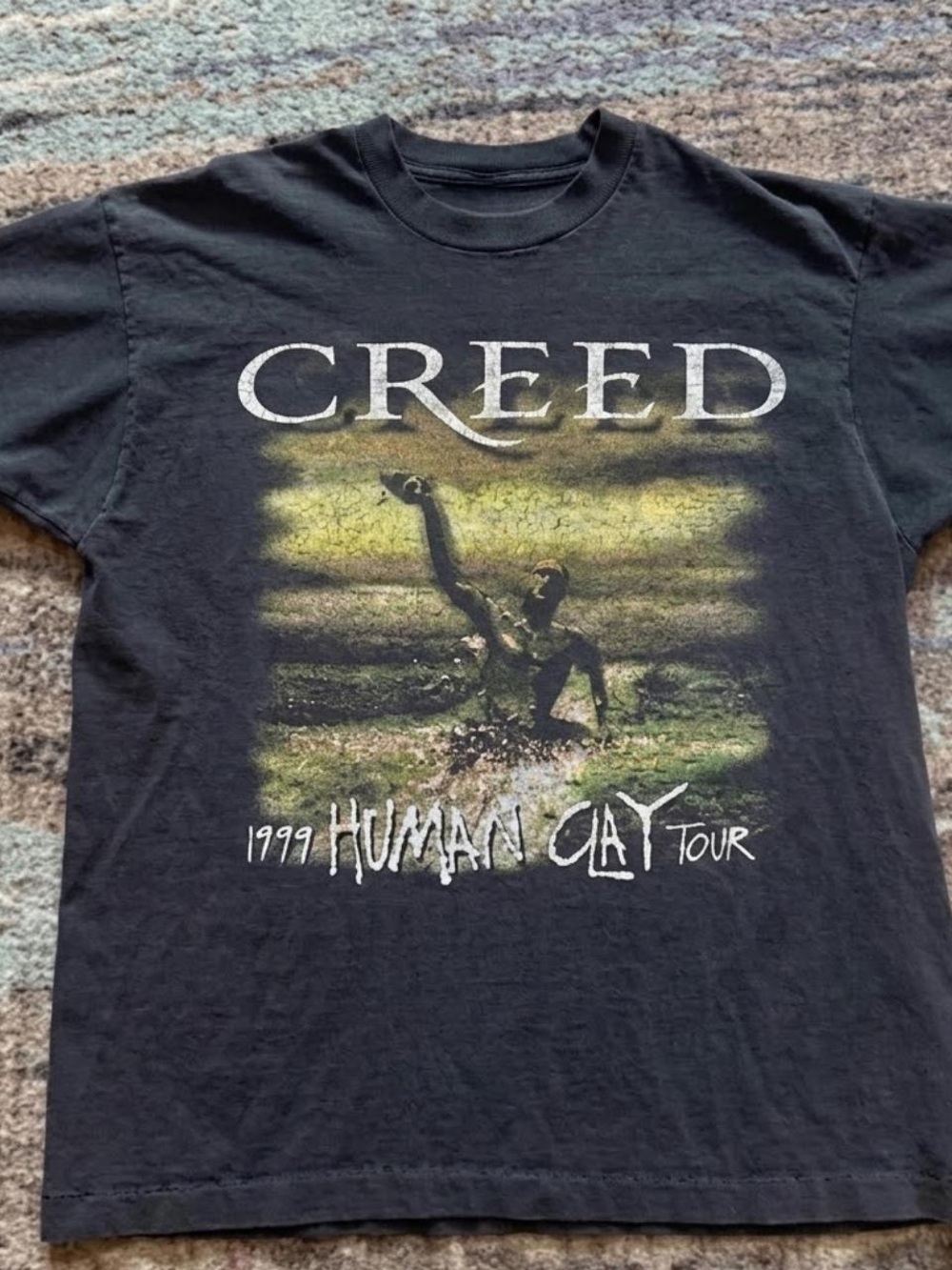 Gildan Black Creed 'Human Clay' 1999 Tour Short Sleeve Tee